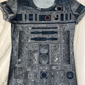 INKnBURN r2d2 grey tech shirt